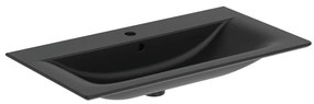 Lavabo nero opaco in ceramica 84x46 cm Silk Black - Ideal Standard