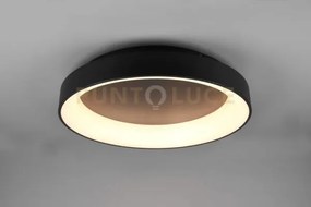 Girona plafoniera led 48w 5600lm, 2700 - 6000k metallo nero opaco c...