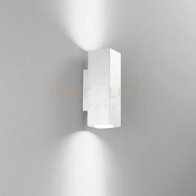 Applique a parete duduk quadrata bianca 2 luci attacco gu10 mini 7x...