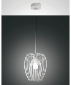 Lampadario Moderno Camp bianco paralume bianco E27 LA MIA LUCE
