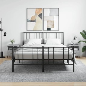 Comodini 2 Pz Grigio Cemento 40x35x47,5 Cm İn Legno Multistrato /