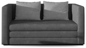 Divano grigio allungabile e rivestimento in ciniglia 132 cm Neva – ELTAP