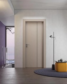 Porta pieghevole a libro asimmetrica Capri avorio L 70 x H 210 cm destra