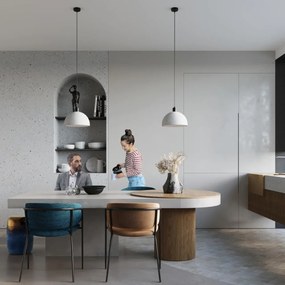 Lampada a Sospensione in Cemento PABLITO E27 Grigia