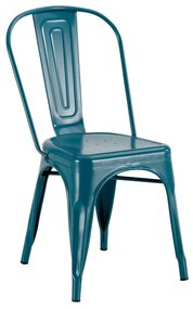 Sedia da giardino in acciaio Soho Heritage, seduta in acciaio blu