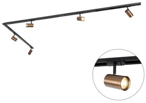 Sistema a binario moderno monofase incl. 5 GU10 Wi-Fi bronzo scuro - Jeana