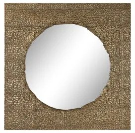 Specchio da parete Home ESPRIT Dorato Metallo 80 x 6 x 80 cm