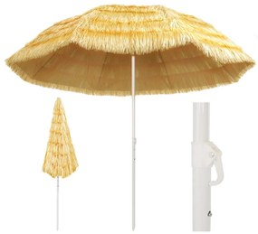 Ombrellone Da Spiaggia Naturale 300 Cm İn Stile Hawaiano /