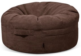 Puof a sacco marrone scuro con rivestimento in velluto a coste Roll 105 – SLOWDOWN