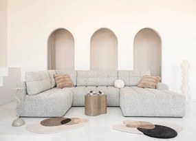 Divano angolare componibile beige allungabile/con contenitore (con penisola a sinistra) Lulu – Miuform