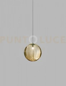 Puppet sospensione g ambra trasparente cromo lucido 1 luce attacco g9