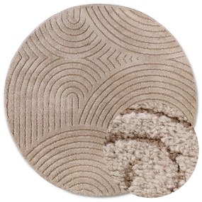 Tappeto rotondo grigio tortora ø 160 cm Panglao New York Taupe – Elle Decoration