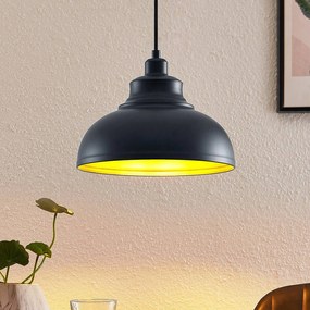 Lindby Emna lampada a sospensione, 1 luce, nero-oro