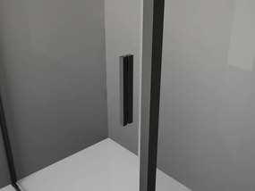Mexen Exo-BR cabina doccia a battente 90 x 90 cm, trasparente, nera - 8181-090-090-70-00
