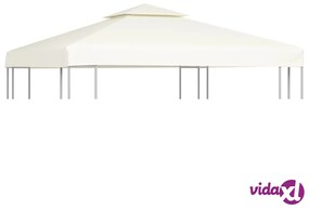vidaXL Telo di Ricambio per Gazebo 310g/m² Bianco Crema 3x3m