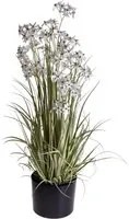 Pianta Artificiale allium Altezza 115 cm Bianco