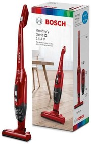 Scopa Elettrica Ricaricabile Serie 2 BBHF214R Senza Sacco Batteria Ioni di Litio 14,4 v Autonomia fino a 35 Minuti Ciclonico Colore Rosso - Bosch