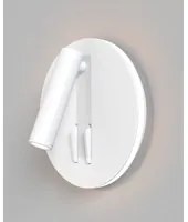 Applique Da Parete Interno Moderno Ios 176 Alluminio Bianco Led Integrato 10W