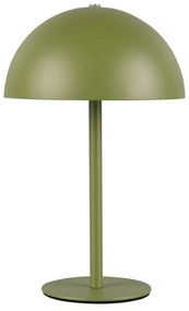 Lampada da tavolo LED verde con paralume in metallo (altezza totale 21 cm) Munoz – Trio