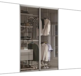 Kit anta scorrevole con binario Boston 2 ante trasparente L 120 x H 270 cm