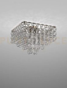 Giogali lampadadario a soffitto 65q cristallo quadrato trasparente ...