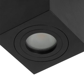 Faretto bagno moderno quadrato nero IP44 - CAPA