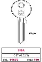 Silca chiave ottone cs7 (g.vac 2) cisa (50 pezzi) - Silca