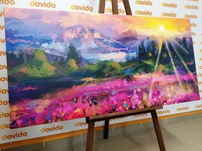 Stampa su tela – Dipinto a olio paesaggistico vivace