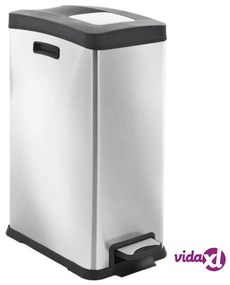 EKO Pattumiera a Pedale Rejoice 30 L Argento Opaco