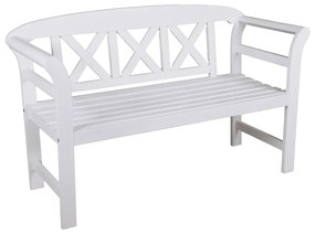 Panchina da giardino in legno bianco Vancouver - Garden Pleasure