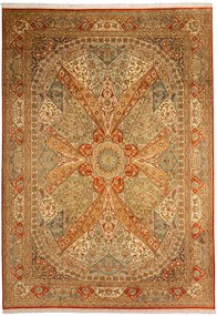 Cashmere Silk Tappeto orientale 220 x 310 Beige (Indian) Annodato A Mano