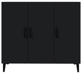 Credenza nera 90x34x80 cm in legno multistrato
