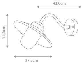 Elstead  KLAMPENBORG-WHT- Lampada da esterno KLAMPENBORG 1xE27/60W/230V IP44 bianca