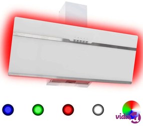 vidaXL Cappa RGB con LED 90 cm in Acciaio Inox e Vetro Temperato