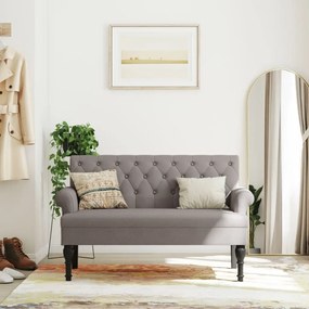 Panca Con Schienale Tortora 120x62x75,5 Cm İn Tessuto /