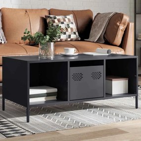 Tavolino Antracite 101,5x50x43,5cm İn Acciaio Laminato A Freddo /