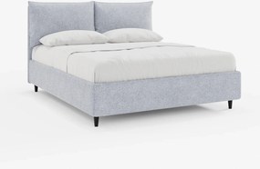 ZAYRON letto imbottito con vano contenitore e morbidi cuscini regolabili - design moderno in tessuto certificato Oeko-Tex®