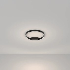 Lampadario A Sospensione Moderno Rim Alluminio Nero 1 Luce Led 25W