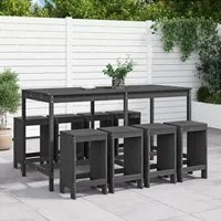 Set Bar da Giardino 9 pz Grigio in Legno Massello di Pino 3157759