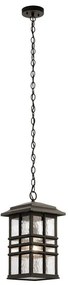 Lampione da giardino, KL-BEACON-SQUARE8-OZ H 30 cm, marrone, IP44 ELSTEAD