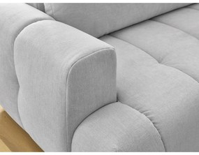 Divano angolare grigio chiaro allungabile e con contenitore (penisola a destra/a L) Fuji – Bobochic Paris