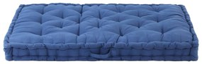 Cuscino per Pallet e Pavimento in Cotone 120x80x10 cm Blu Chiaro