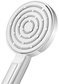 Doccetta tonda monogetto da 23,5 cm cromo lucido in ABS anticalcare Hidra