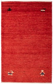 Gabbeh Tappeto 80 x 120 Rosso (Iran) Annodato A Mano
