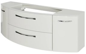Mobile da bagno sospeso sotto lavabo L 139 x H 49.2 x P 46.2 cm bianco lucido, 2 cassetti, 2 ante PELIPAL Cassca