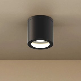 Applique da soffitto IP54 GU10 in Alluminio e Vetro - Nera Colore del corpo Nero