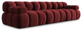 Divano in velluto rosso 282 cm Bellis - Micadoni Home