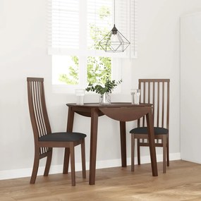 Sedie Da Pranzo Con Cuscini 2pz Marrone Legno Massello Di Hevea /