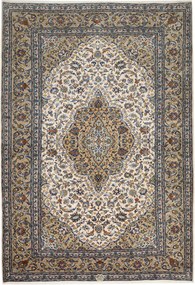 Kashan Tappeto 300x210 Beige (Iran) Annodato A Mano