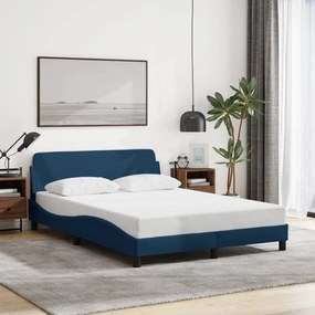 Giroletto Con Testiera Senza Materasso Blu 120x200 Cm Tessuto /